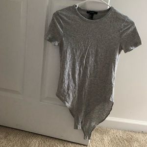 gray bodysuit